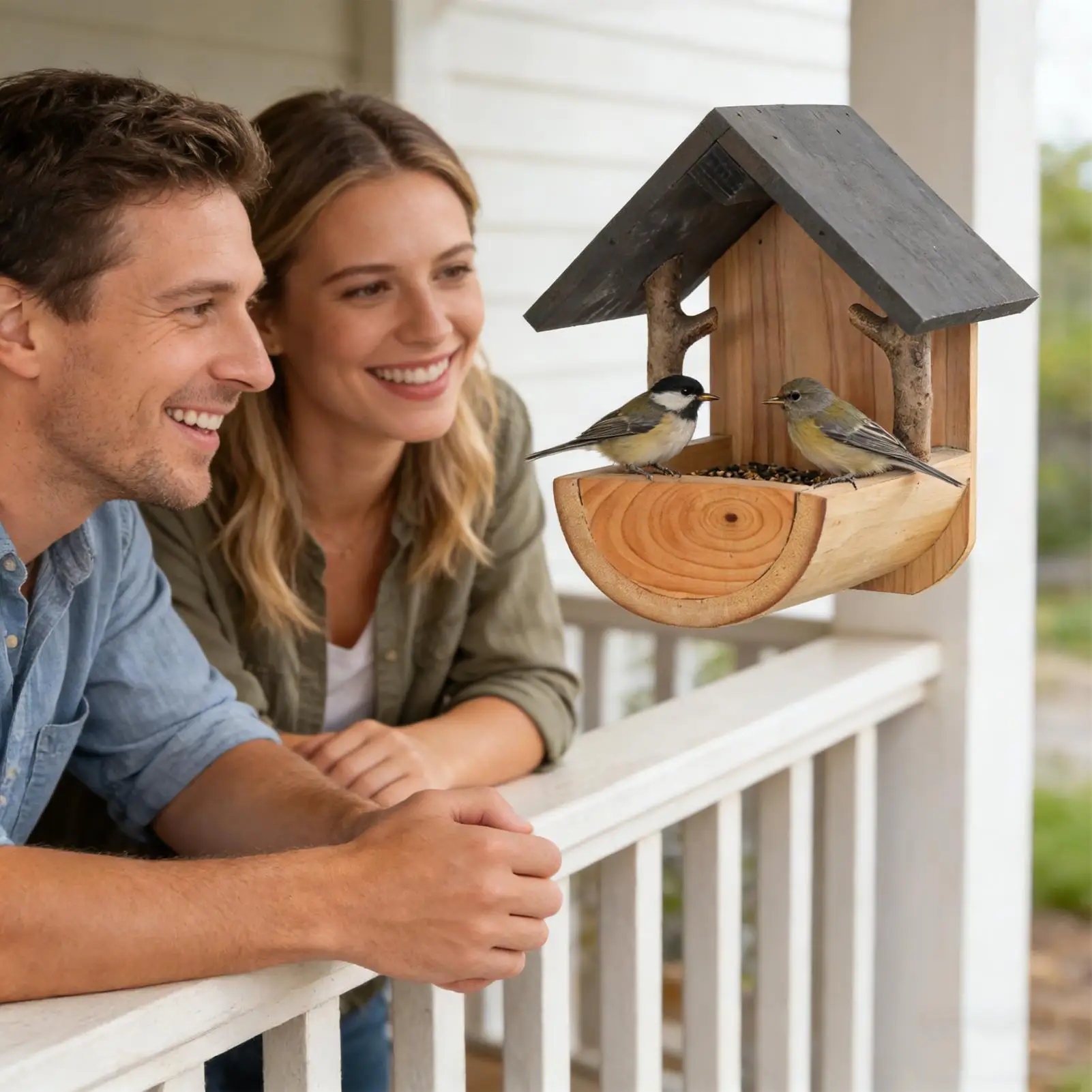 Wall Mount Wooden bird feeder  - đánh giá và giá Watches Original