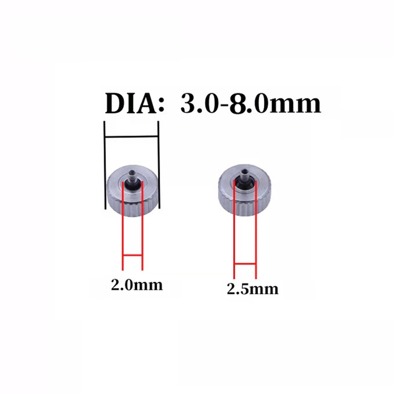 5pcs/A Lot Flat Tube Silver Co - đánh giá và giá Watch Crown Pusher