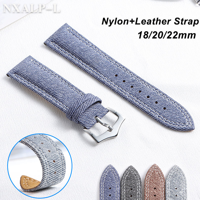 Denim Canvas Nylon Watch Strap - đánh giá và giá Omega Watches Smartwatch