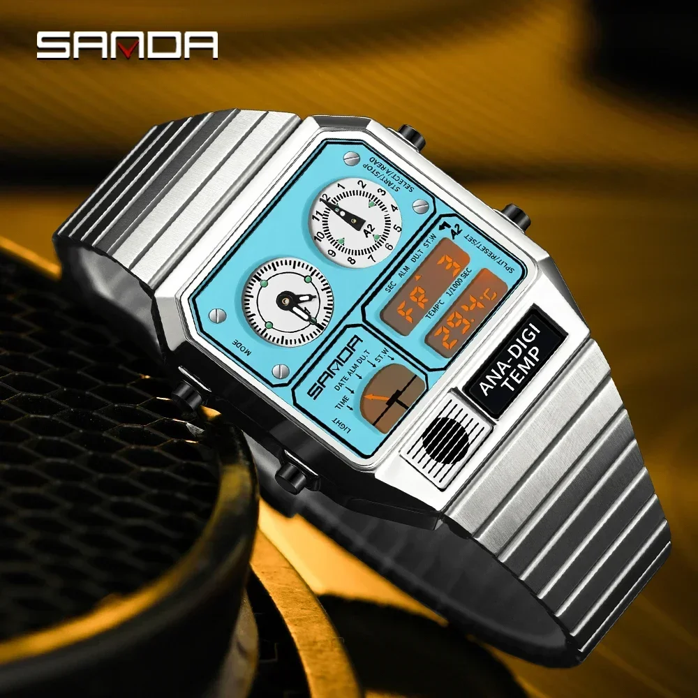 SANDA 3192 Fashion Unisex Watc - đánh giá và giá Vintage Digital Watch