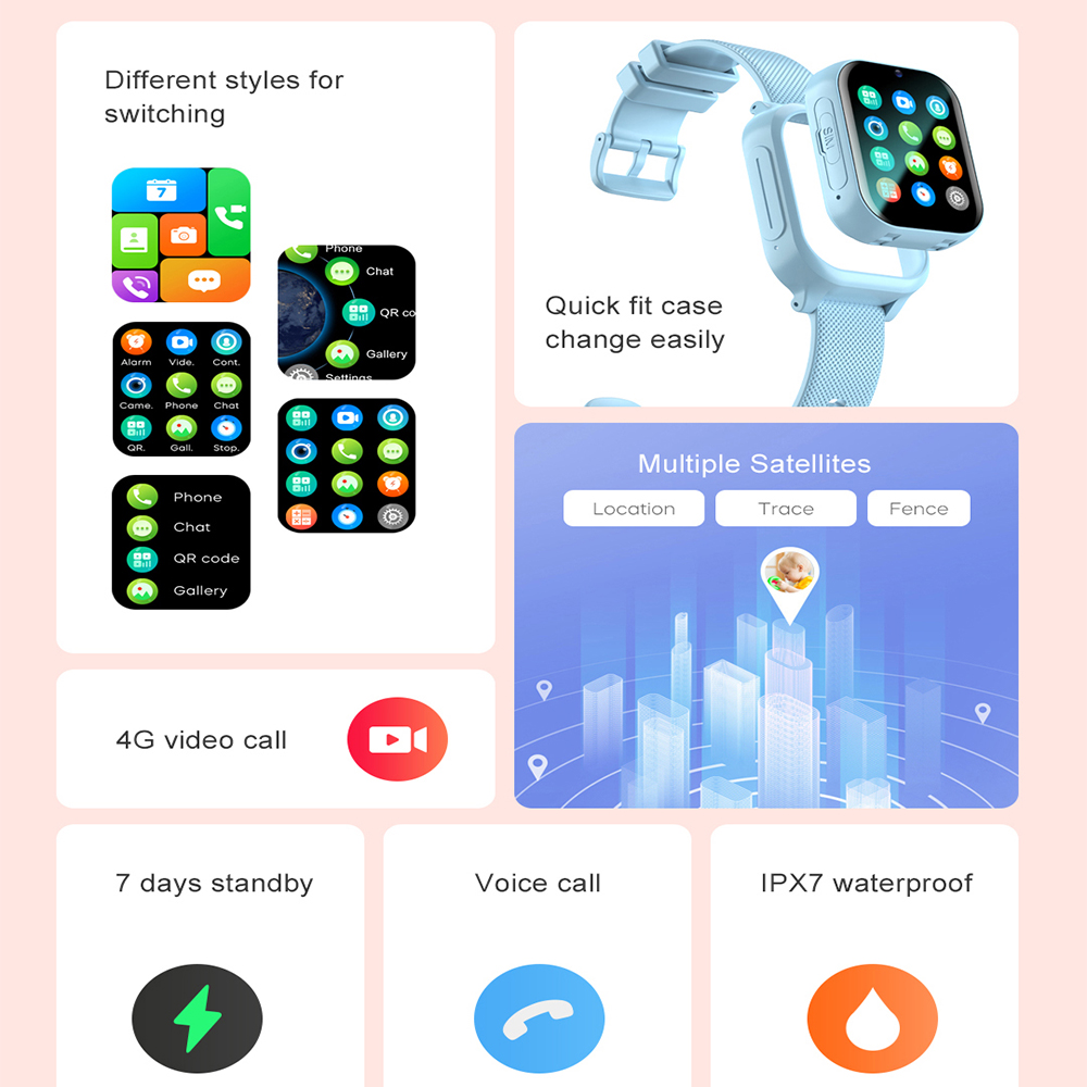 Smart Watch Kids 4G GPS WIFI V - đánh giá và giá Smartwatch Watches For Kid Boy With Alarm