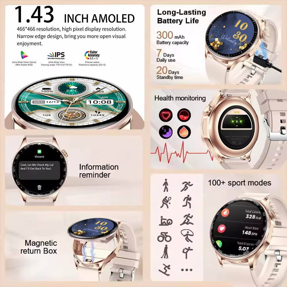 DAORKOW Smartwatch T98 Bluetoo - đánh giá và giá Smartwatch Noise Watches