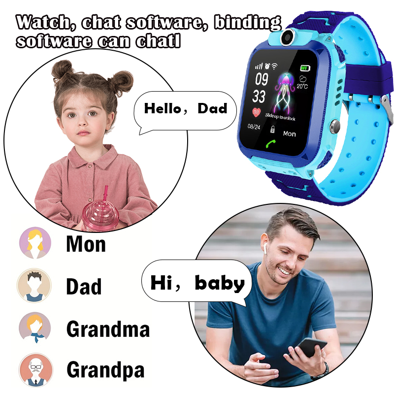 Q12B Kids Smart Watch with SOS - đánh giá và giá Smartwatch Watches For Kid Boy