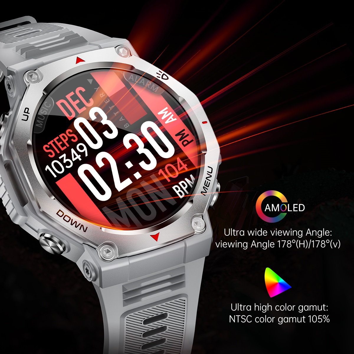 For Android IOS New AMOLED Sma - đánh giá và giá Watch Vs Amazfit