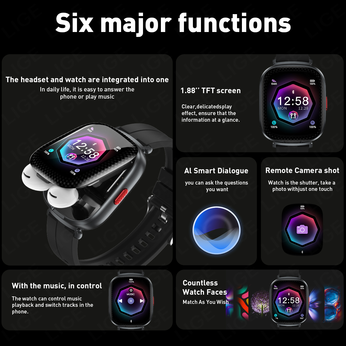 2 In 1 TWS Headset Smart Watch - đánh giá và giá Smartwatch Noise Watches