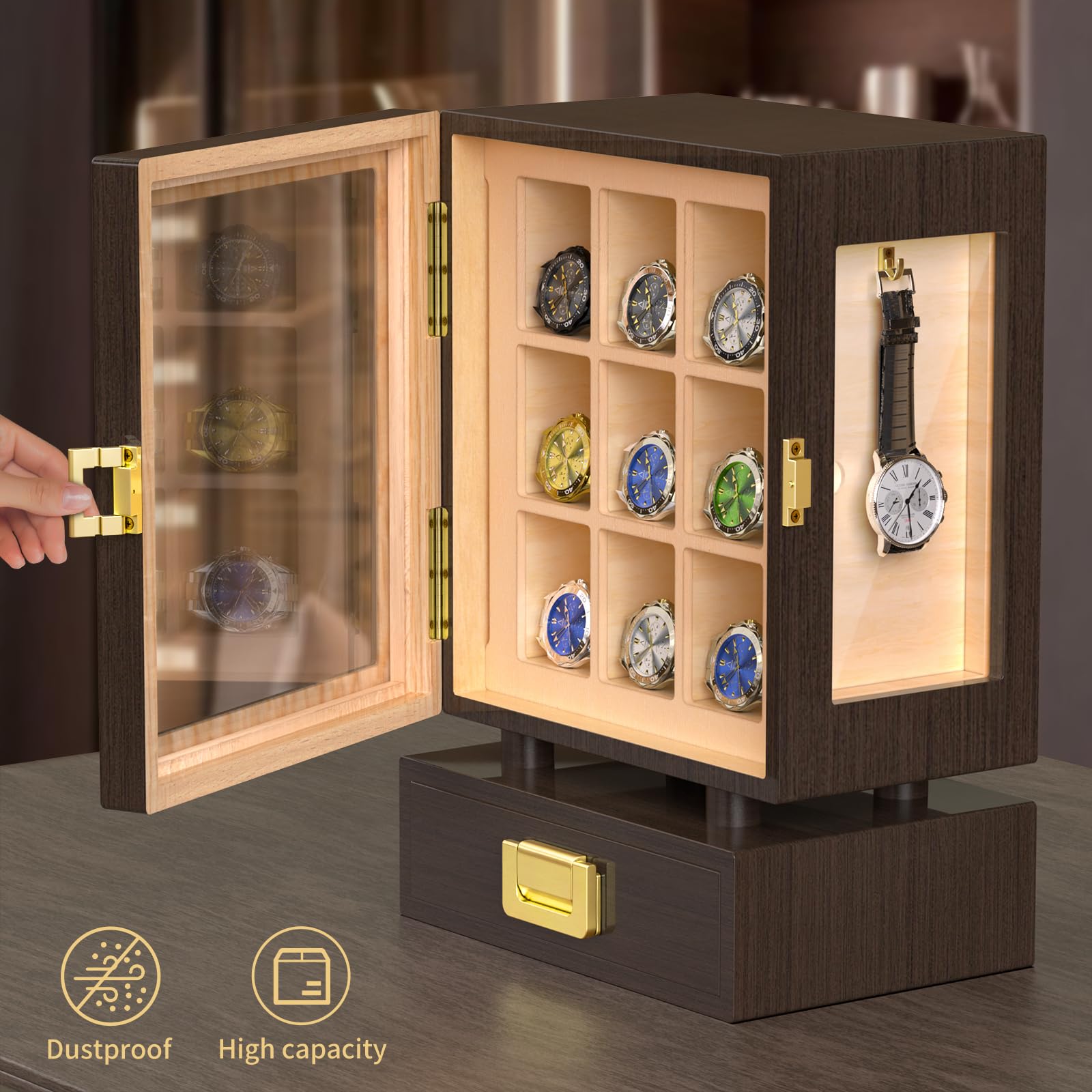 Custom Rectangle Wooden Watch  - đánh giá và giá Watches Original
