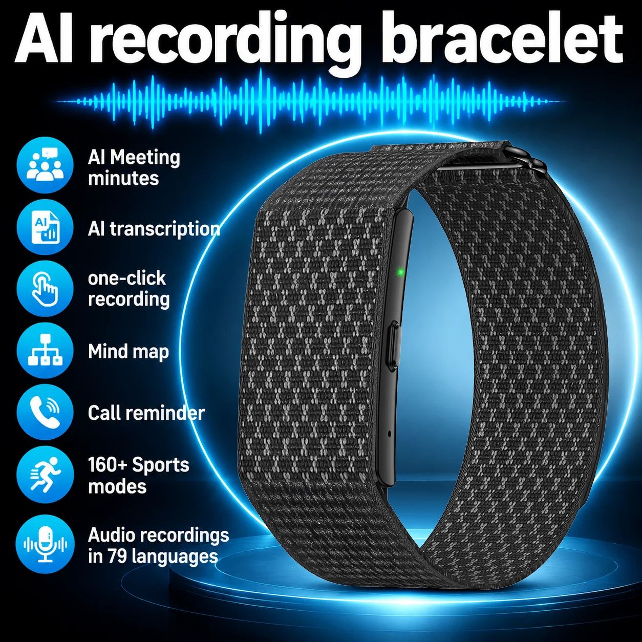 LIGE AI Voice Recorder Watch A - đánh giá và giá Smartwatch Noise Watches