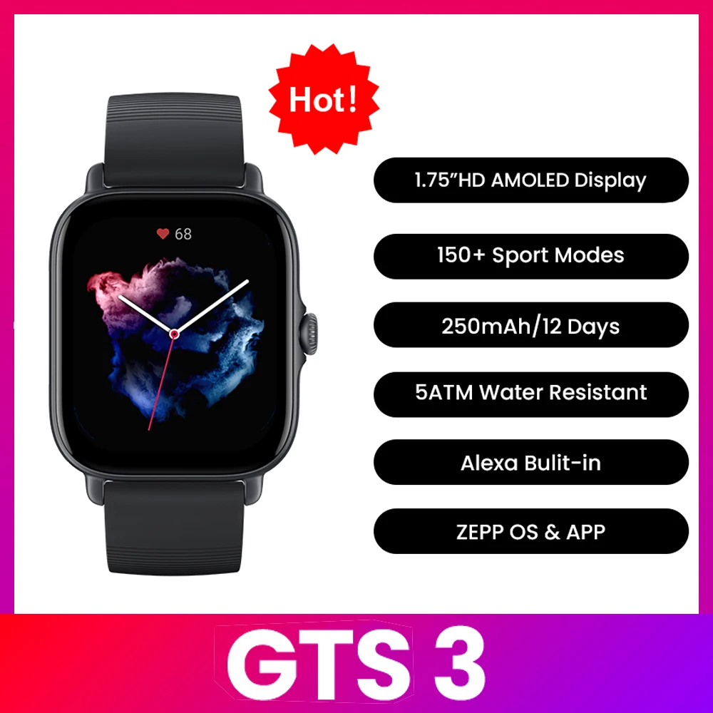 Amazfit GTS 3 Smartwatch  5ATM - đánh giá và giá Timex Watches Smartwatch